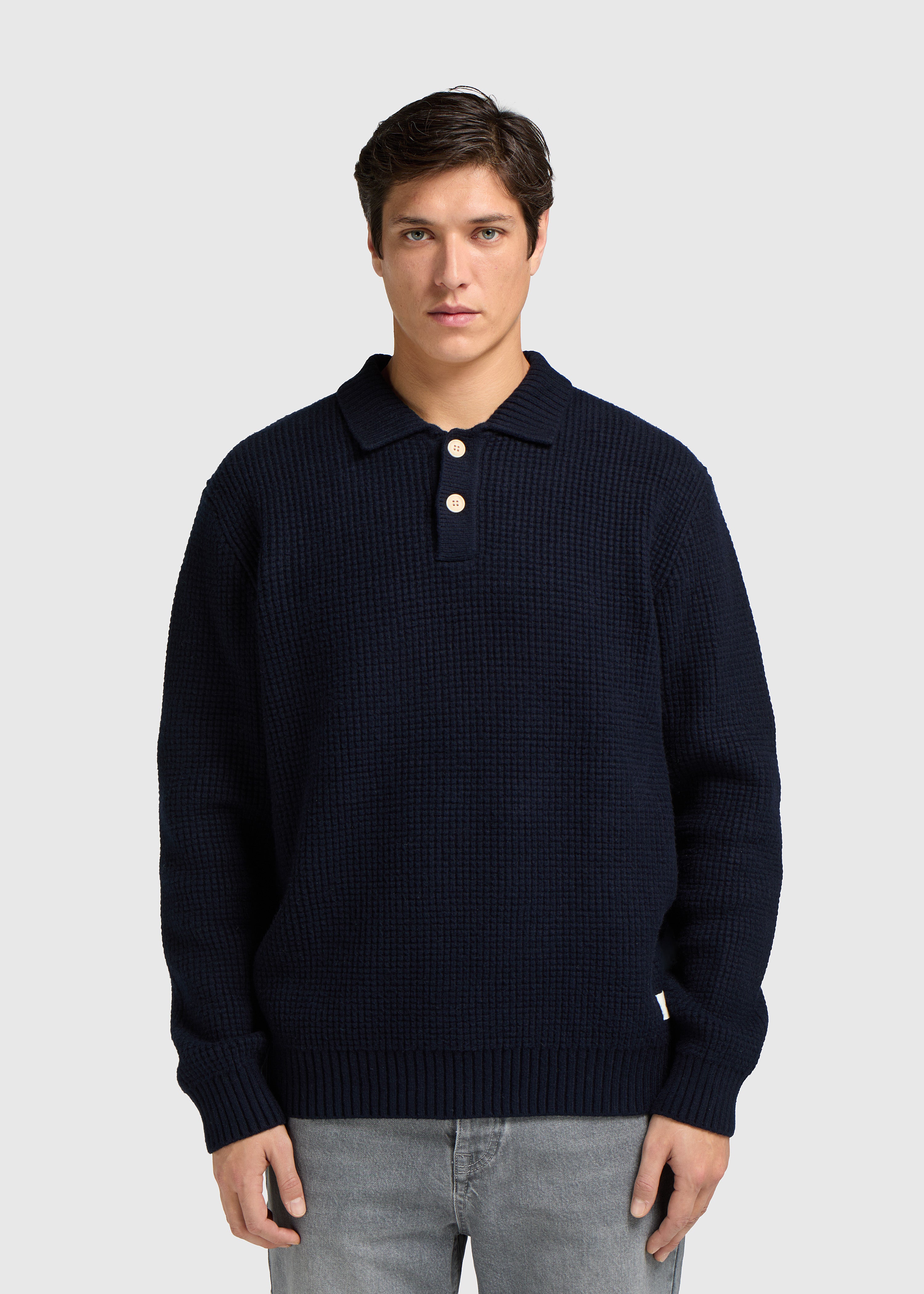 Heavy Structure Polo - Navy Blue