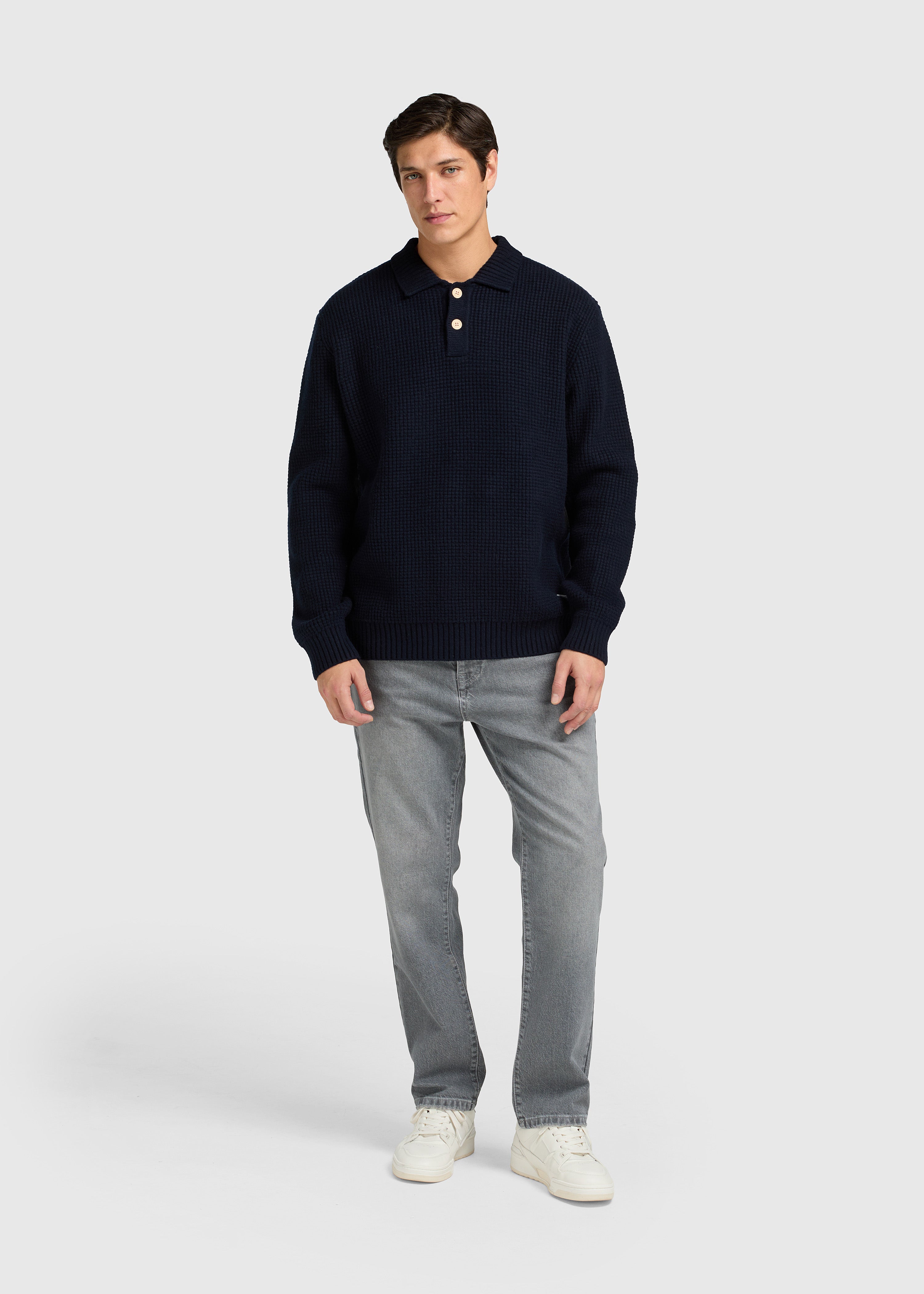 Structure Polo - Navy Blue