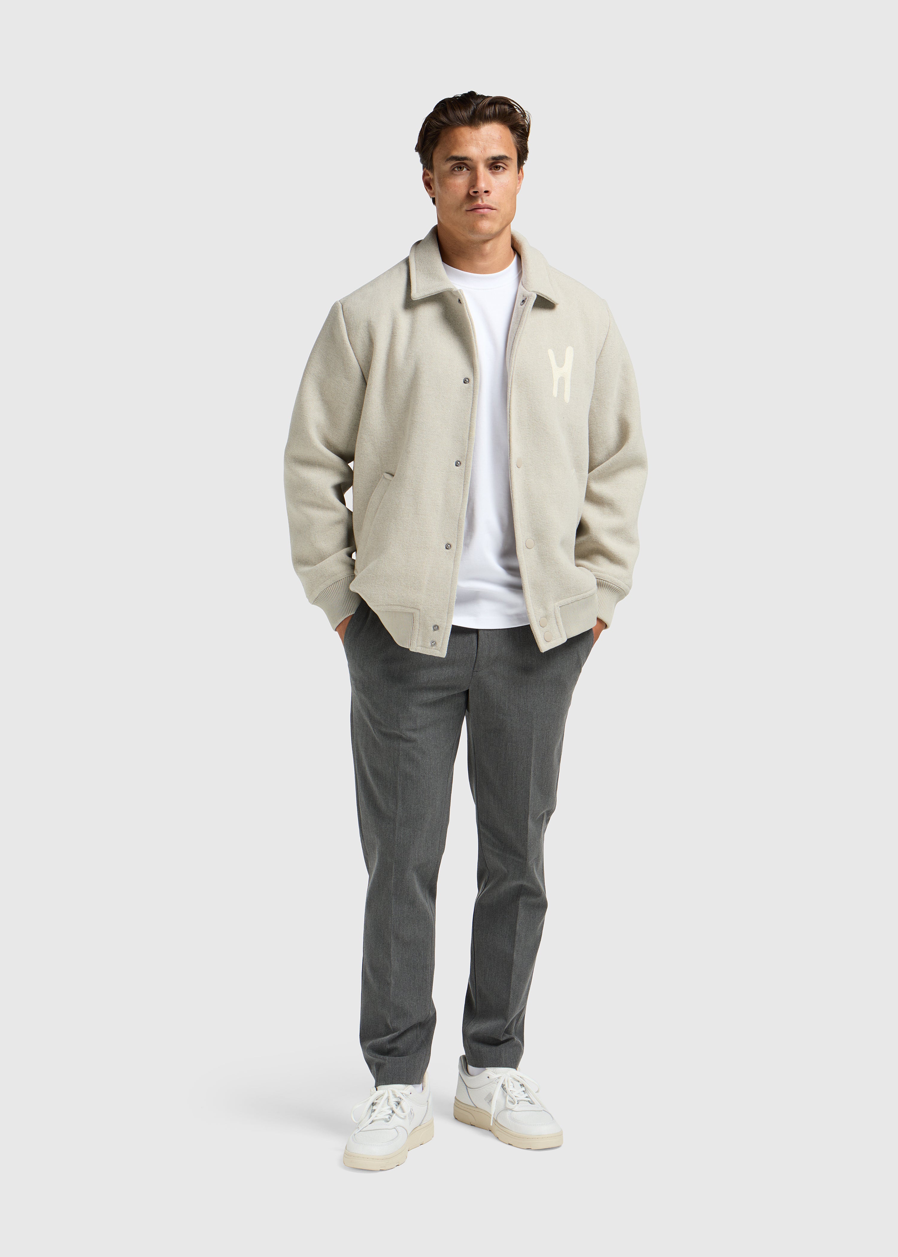 Varsity Jacket - Green Melange