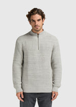 Structure Half Zip Knit - Grey Melee
