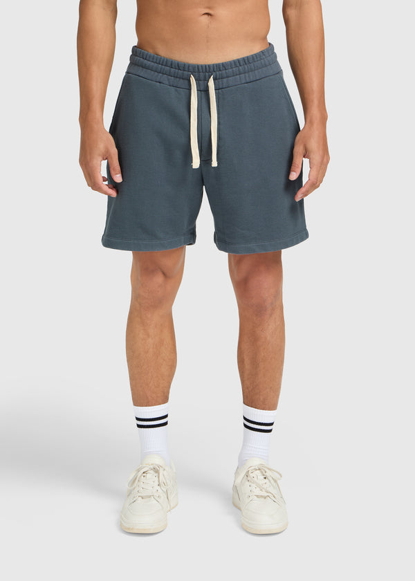 Vintage Washed Sweat Short - Navy Blue