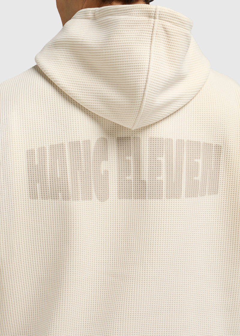 Waffel-Artwork-Kapuzenpullover – Sand