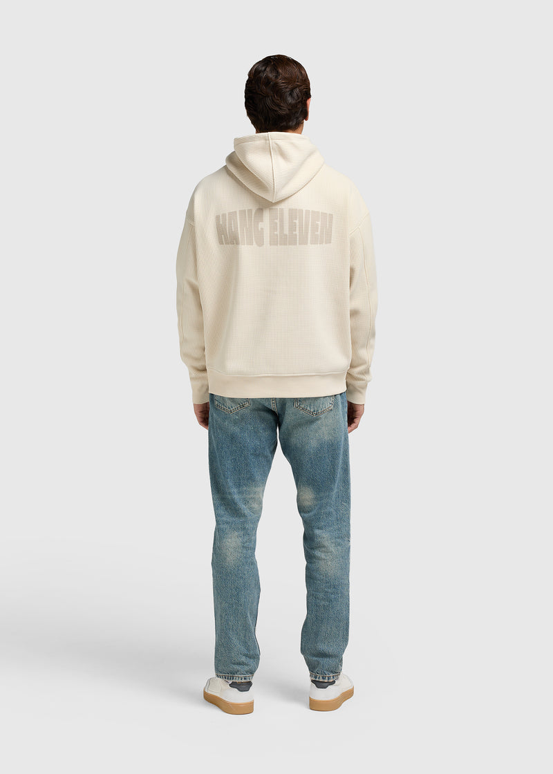 Waffle Artwork Hoodie - Sand