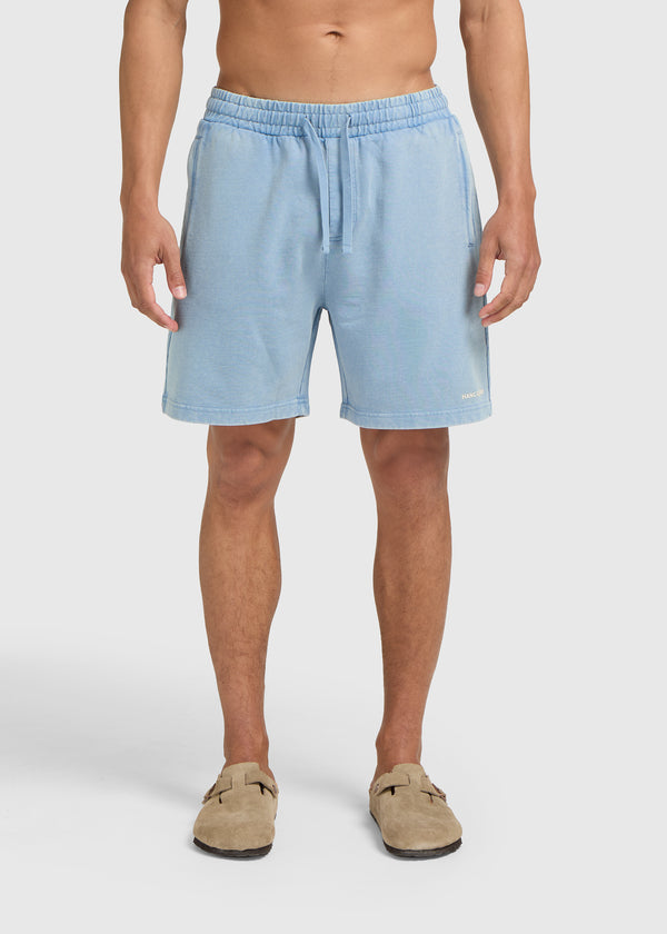 Washed Essential Sweat Short - Light Blue