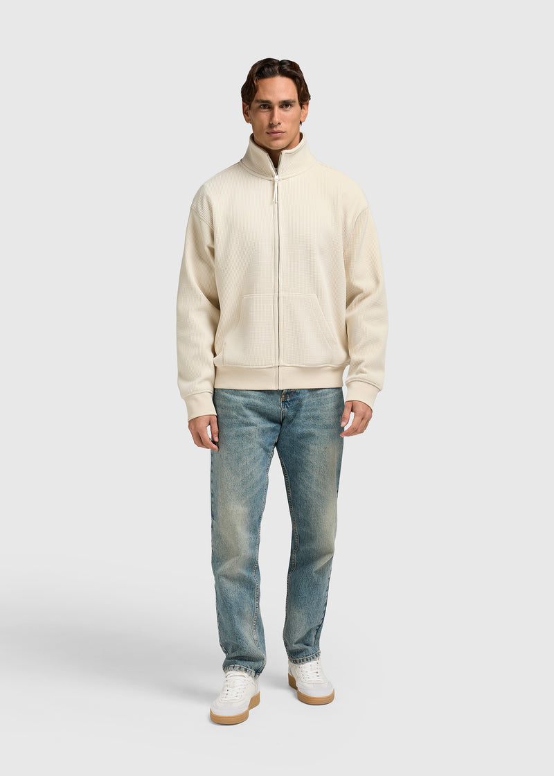 Waffle Full Zip - Sand