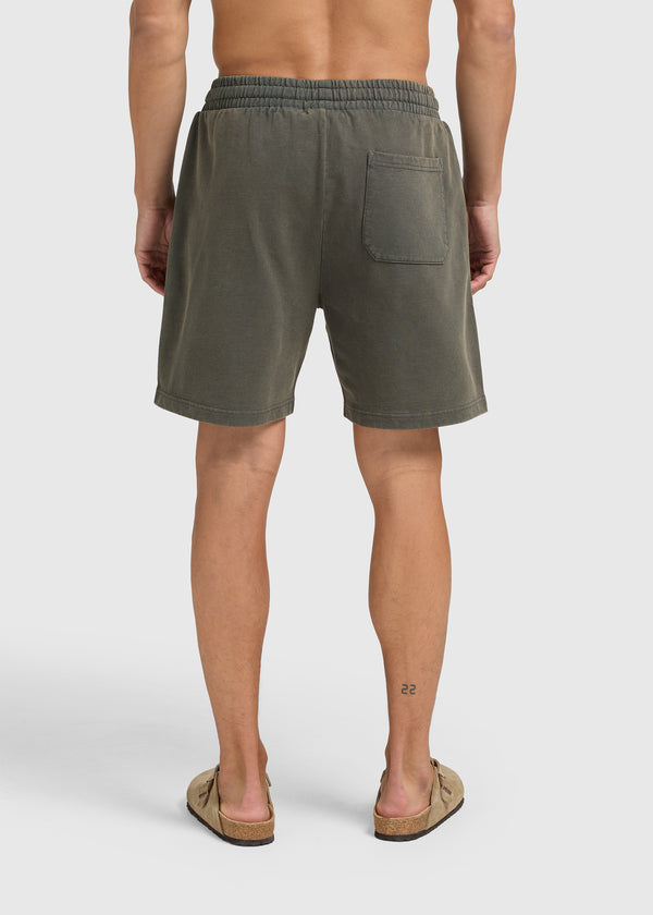 Washed Essential Sweat Short - Chimera Green