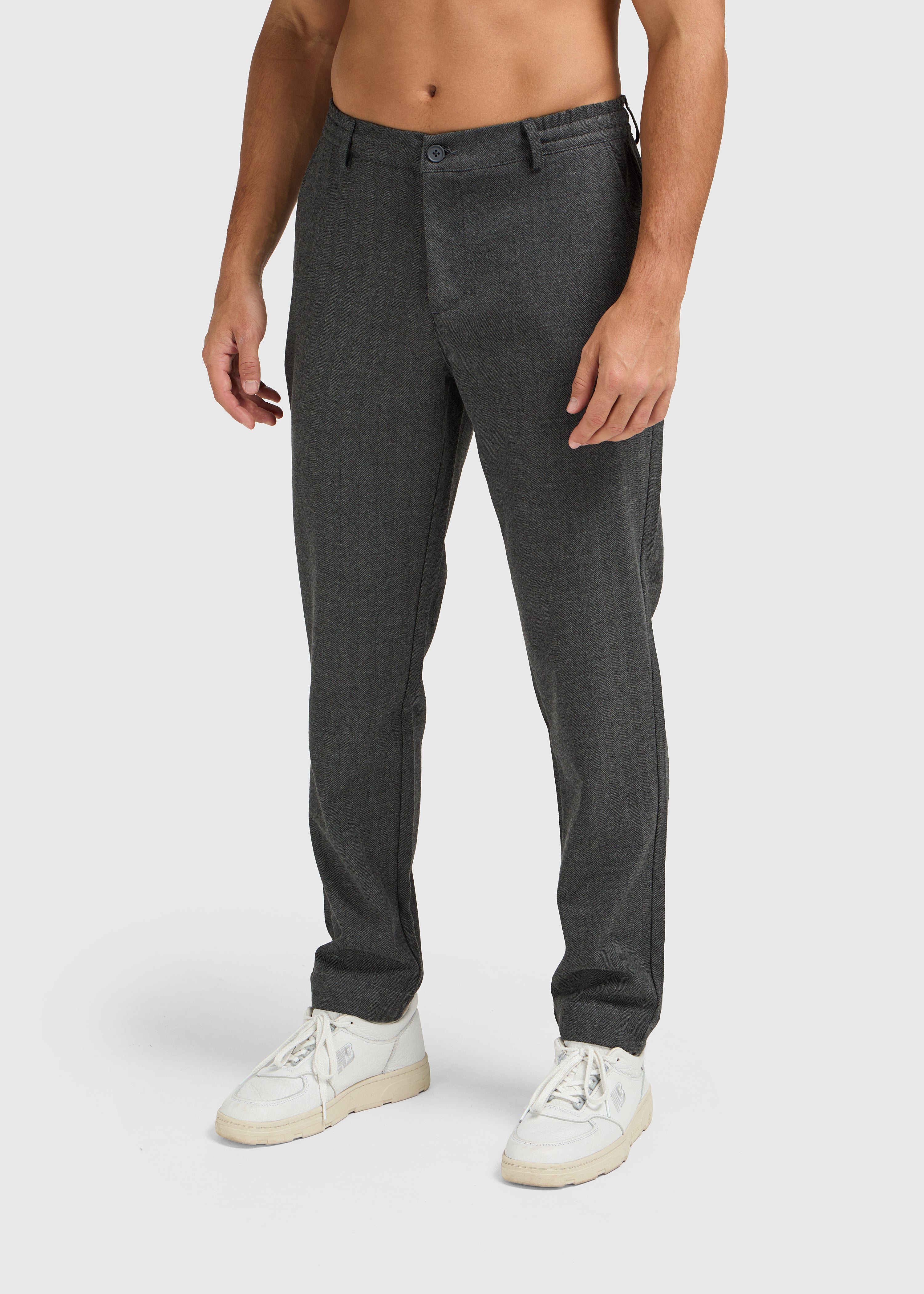 Herringbone Trouser - Anthracite