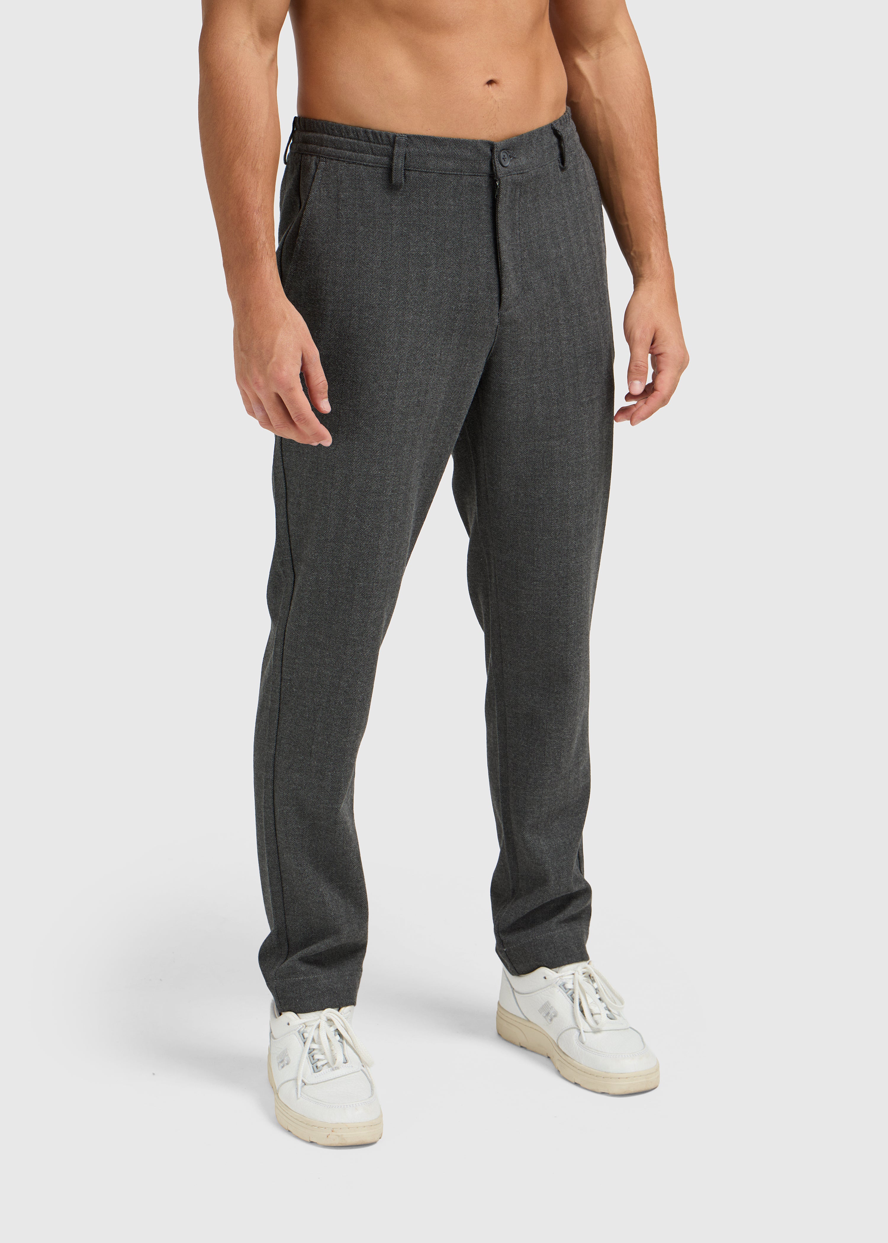 Herringbone Trouser - Anthracite