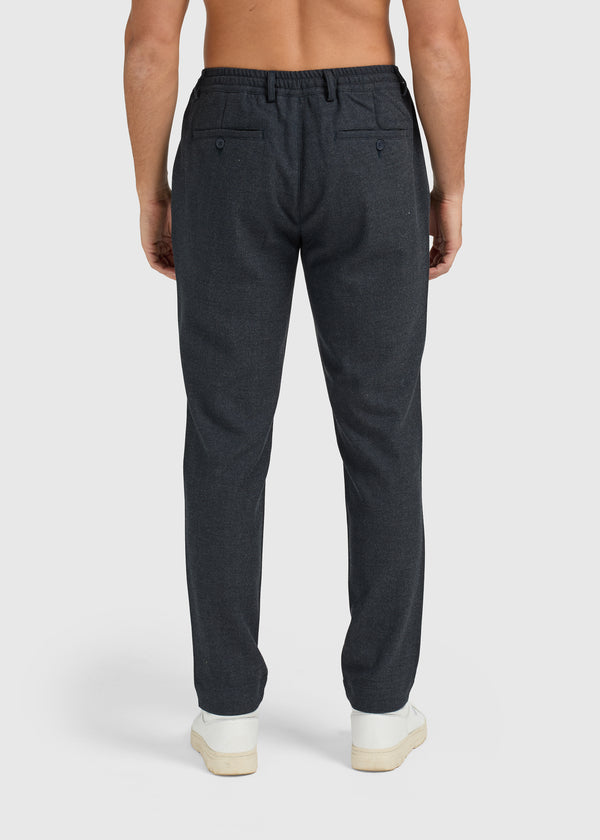 Herringbone Trouser - Navy Blue