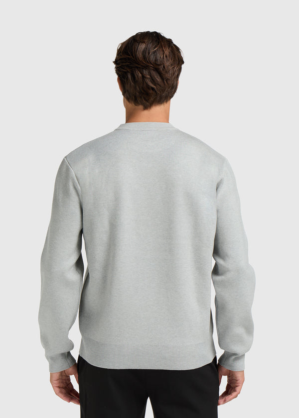 Compact Knit Crewneck - Grey Melee
