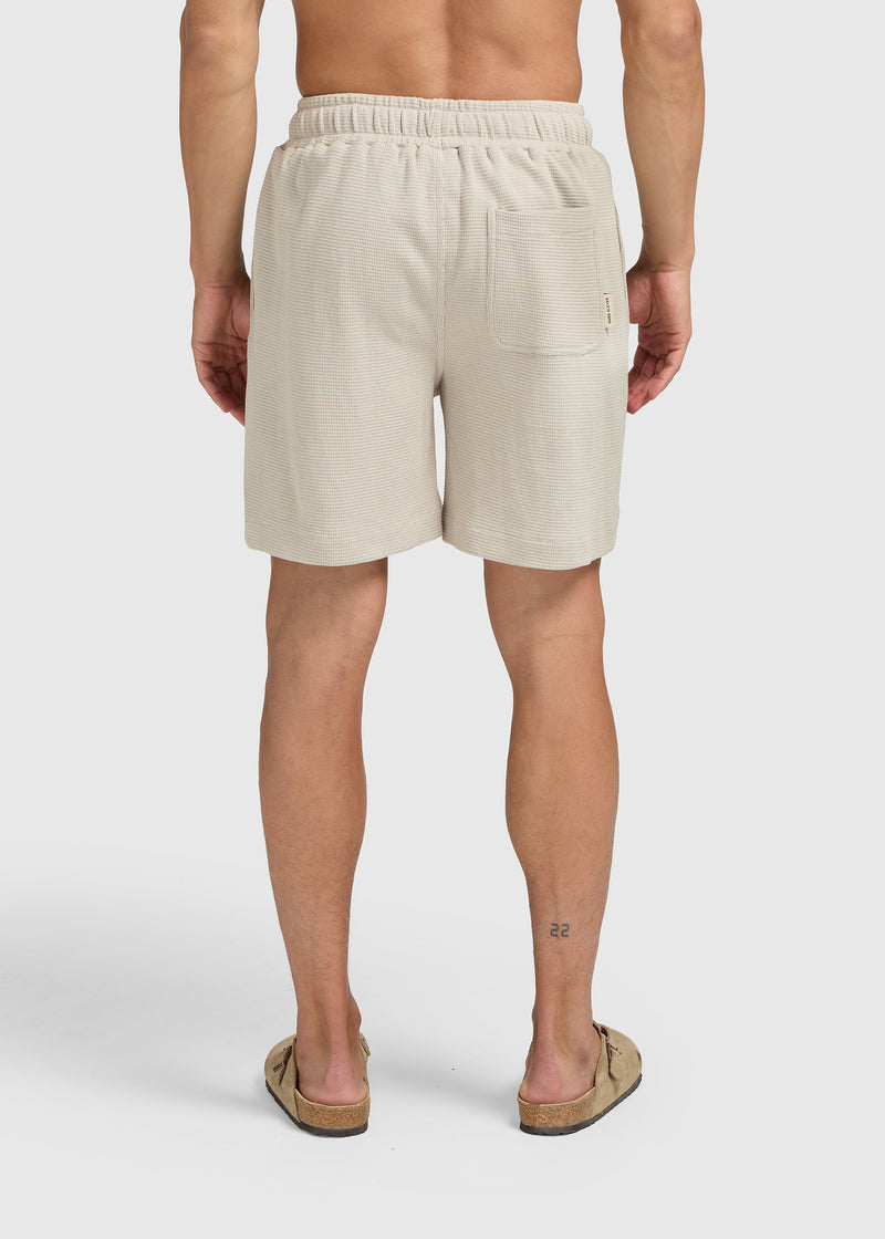 Relaxed Waffle Short- Sand