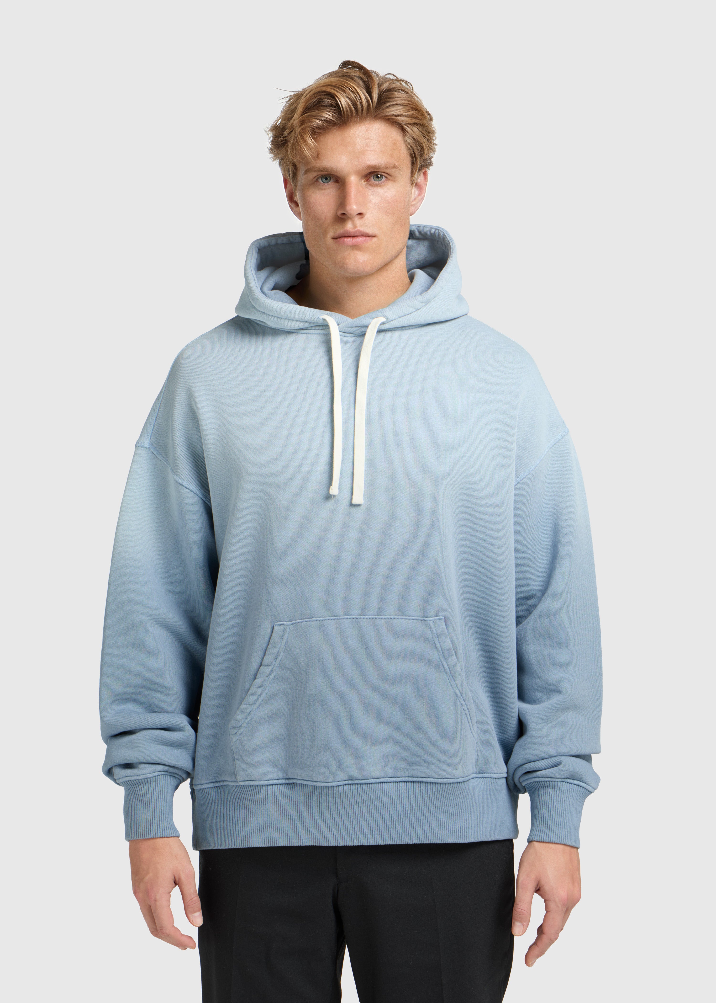 Heavy Dip Dye Hoodie - Washed Blue