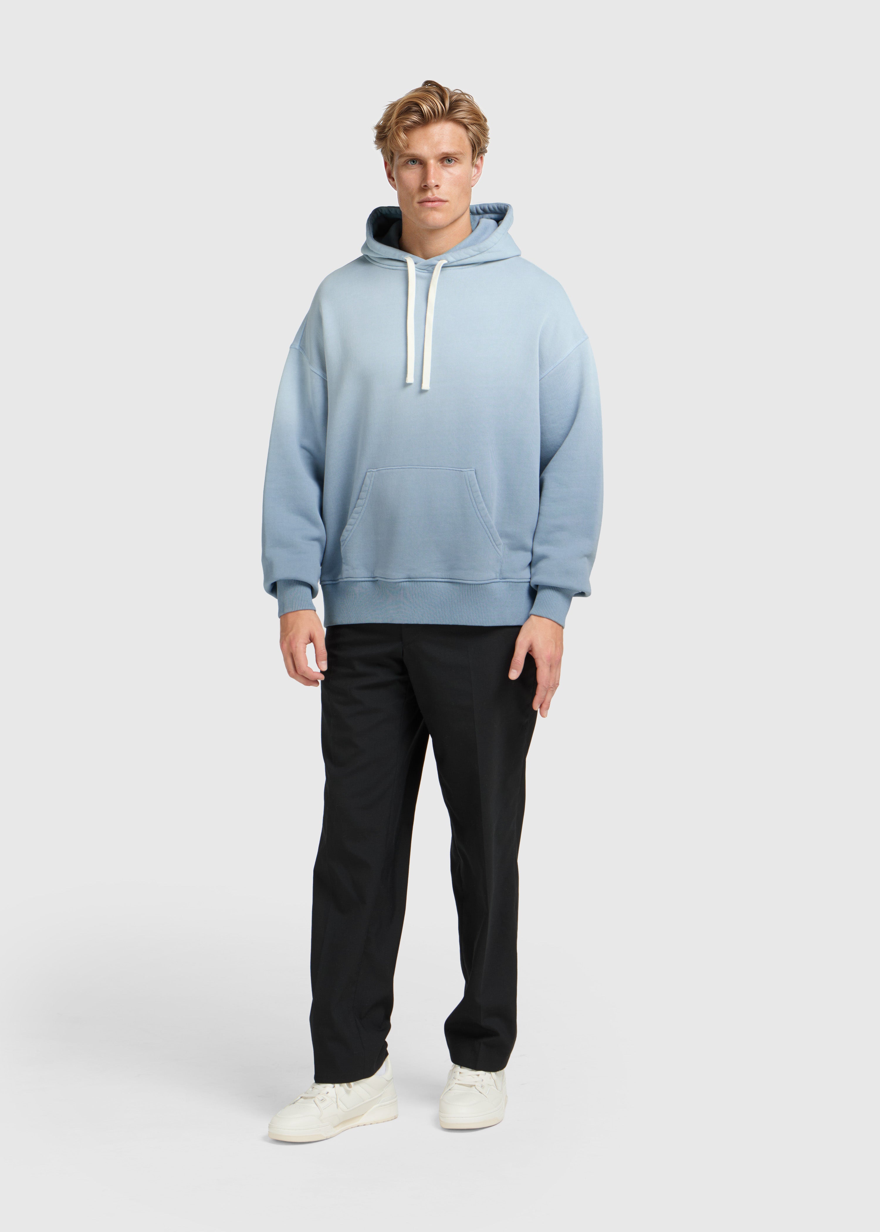 Heavy Dip Dye Hoodie - Washed Blue