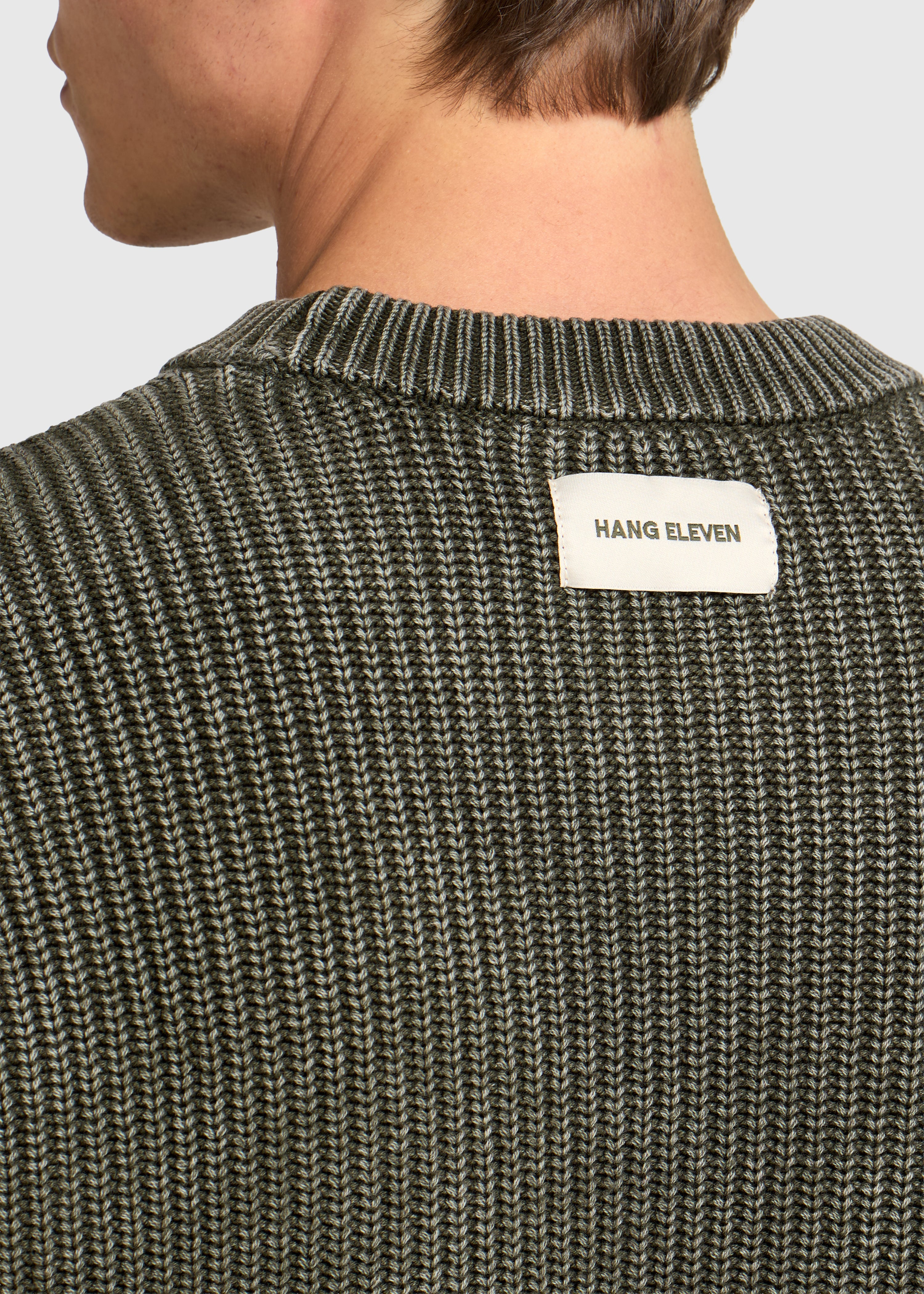 Washed Knit Crewneck - Chimera Green