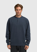 Vintage Washed Henley – Ombré-Blau