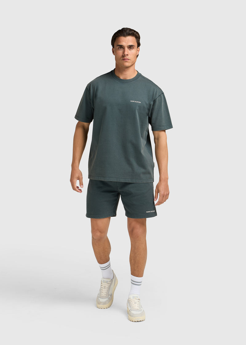 Short de survêtement Essential délavé - Sarcelle
