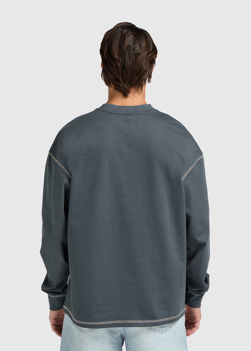 Contrast Longsleeve - Ombre Blue