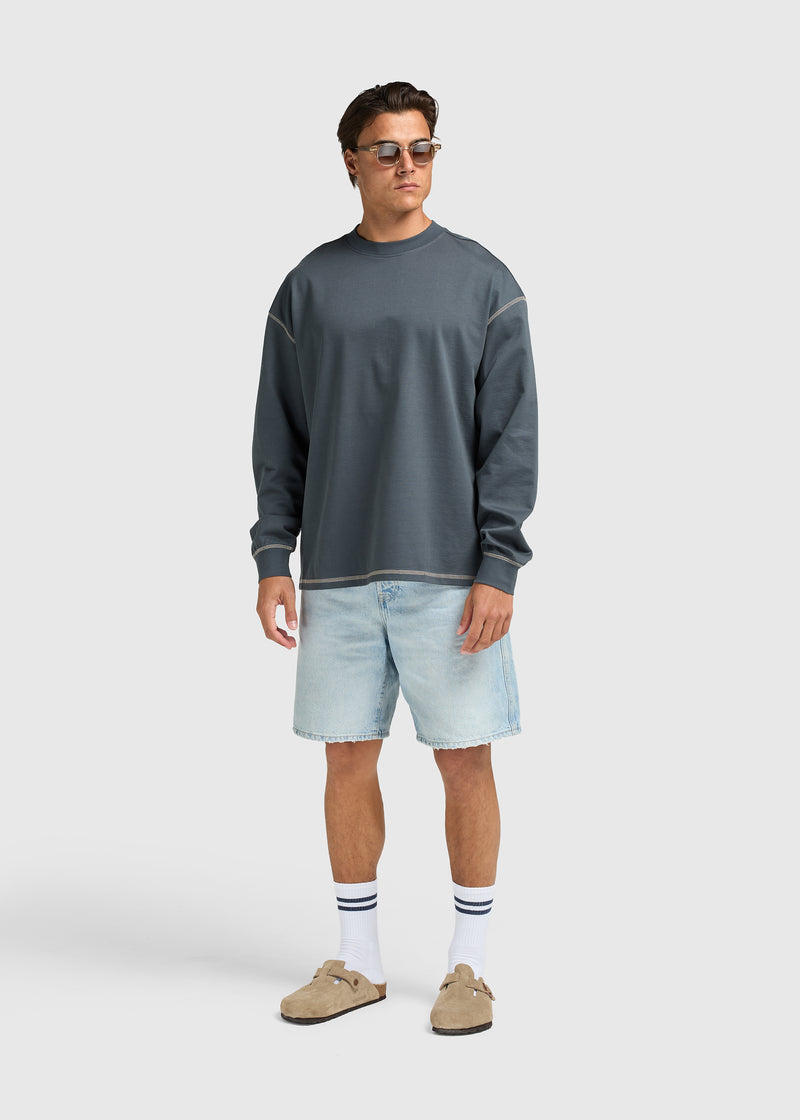 Contrast Longsleeve - Ombre Blue