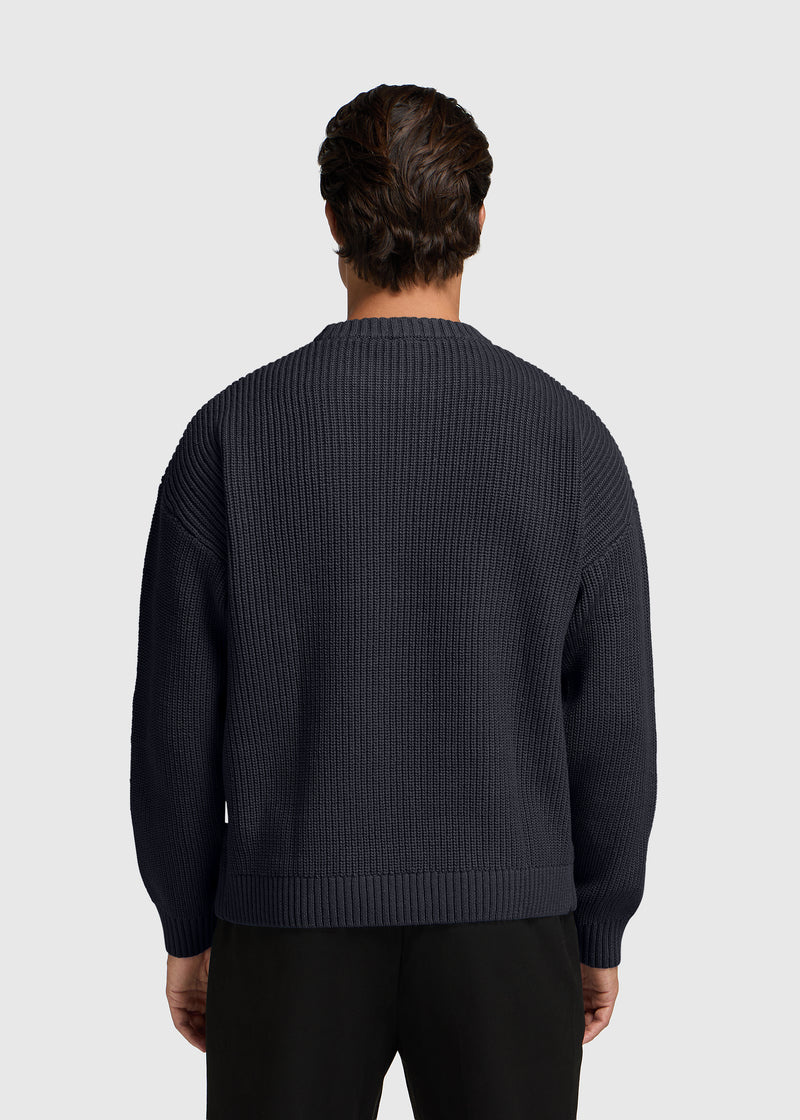 Clean Cable Knit - Dark Blue