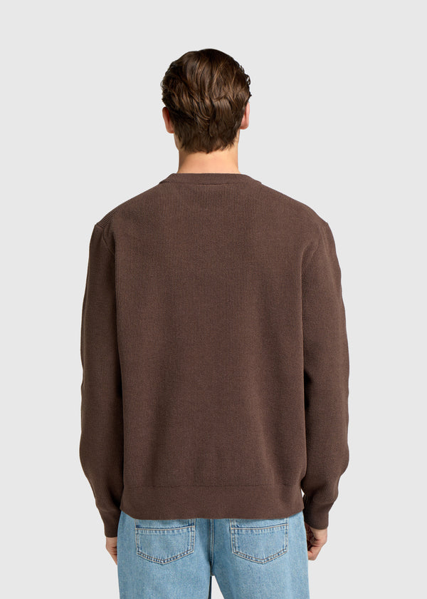 Structure Knit Crewneck - Espresso