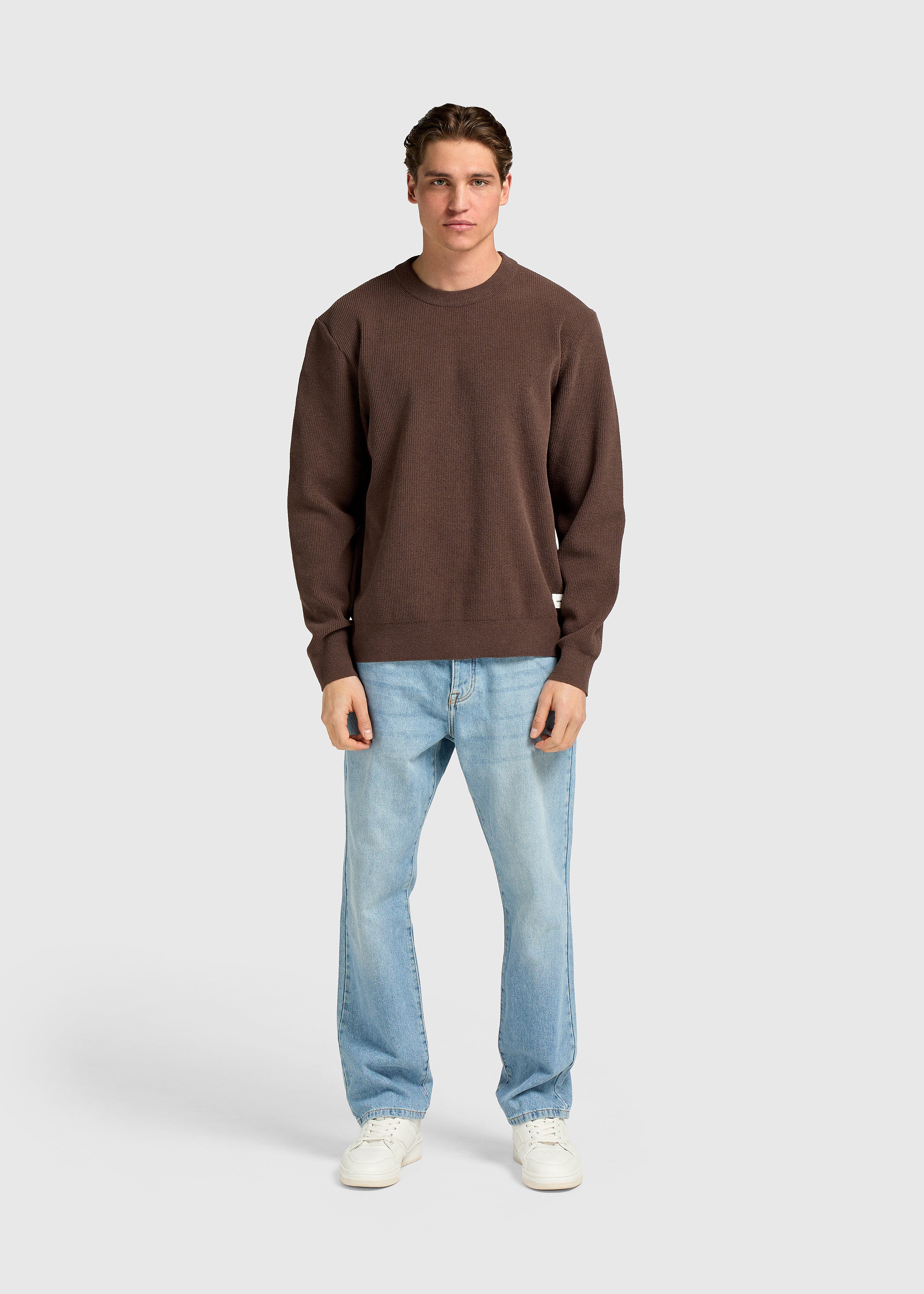 Structure Knit Crewneck - Espresso
