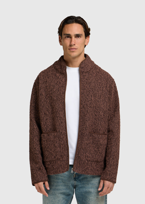 Soft Zip Jacket - Brown