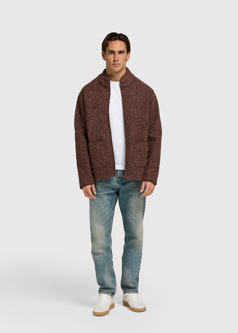 Soft Zip Jacket - Brown