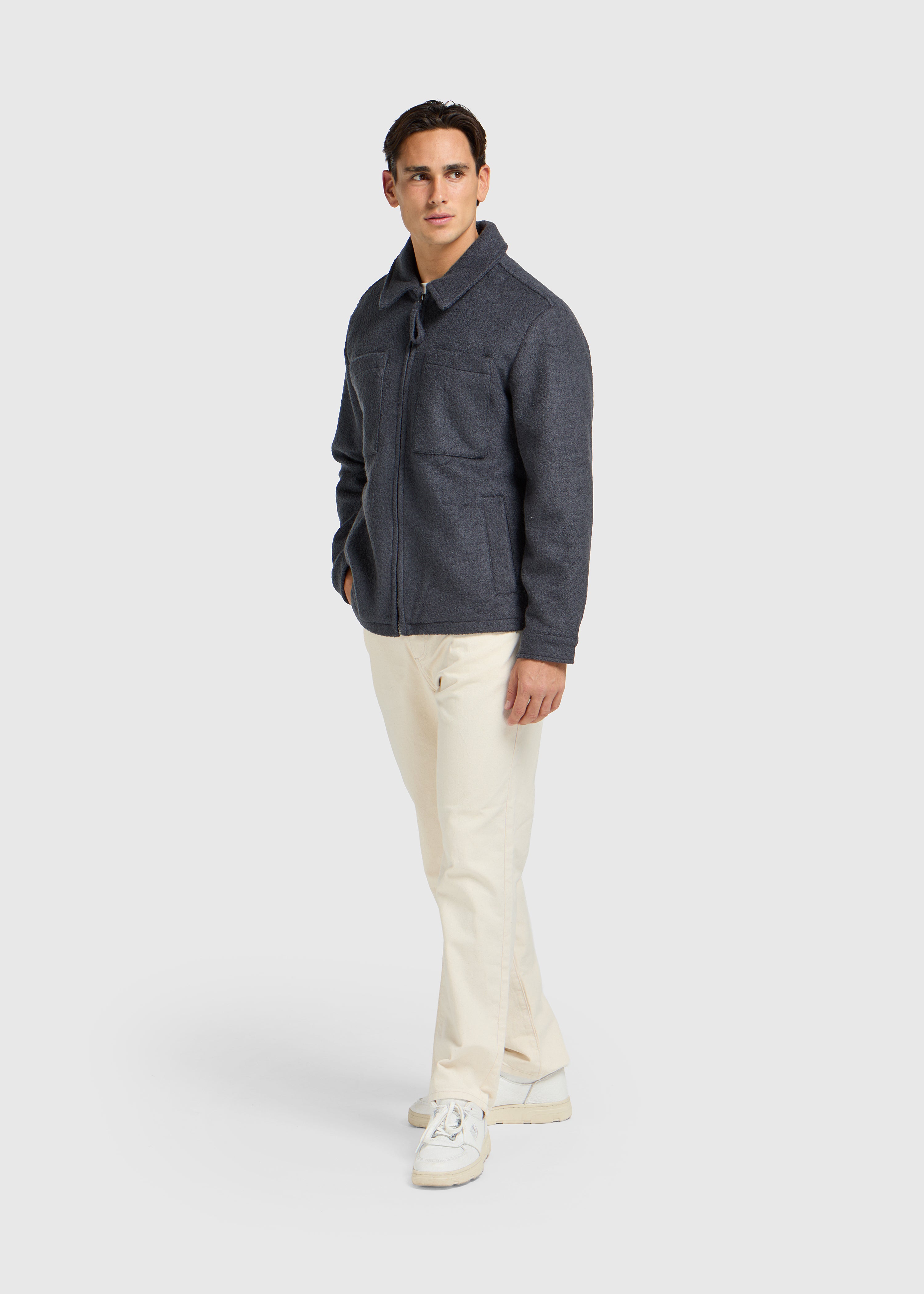 Veste en laine de qualité supérieure - Bleu marine