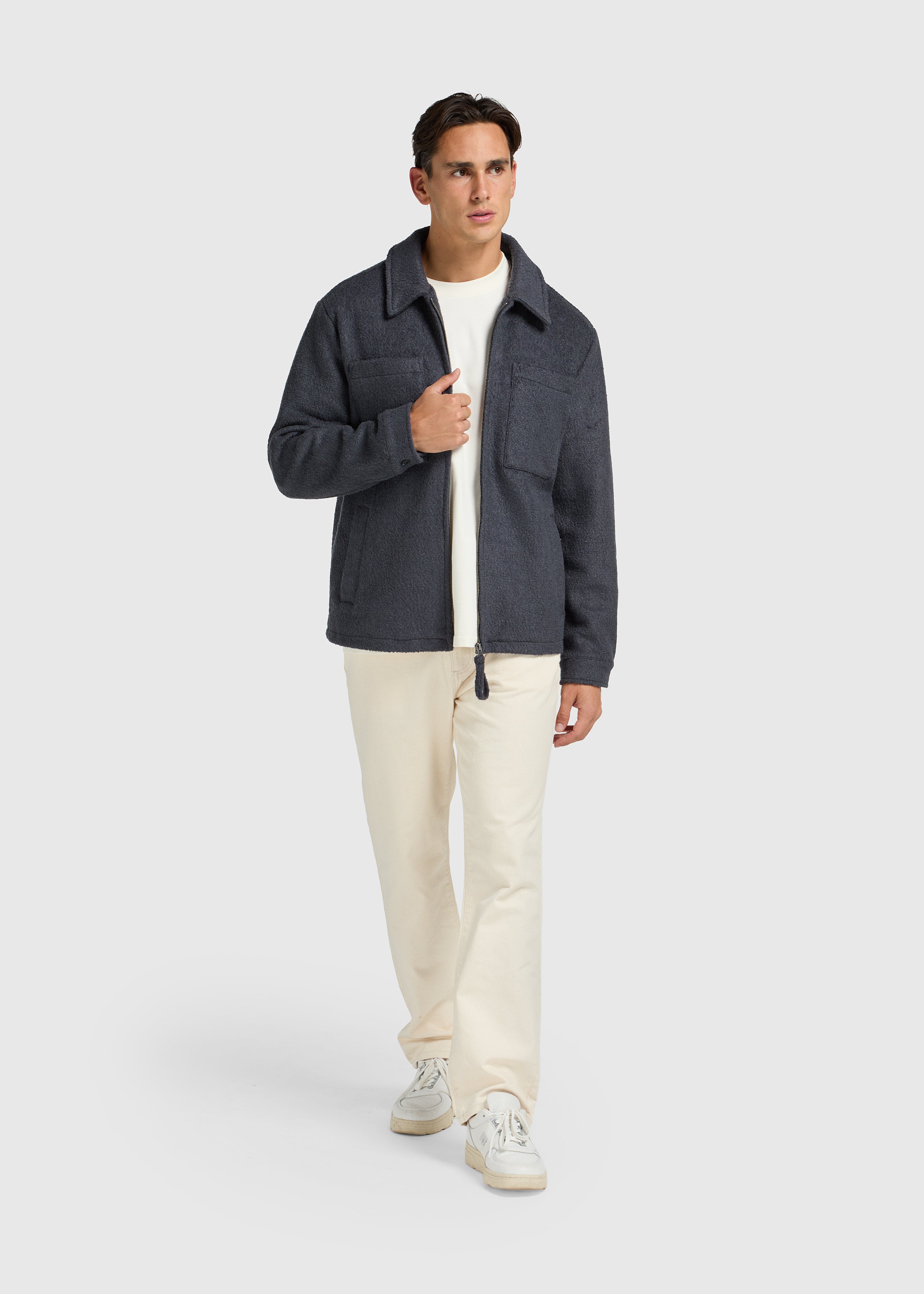 Veste en laine de qualité supérieure - Bleu marine