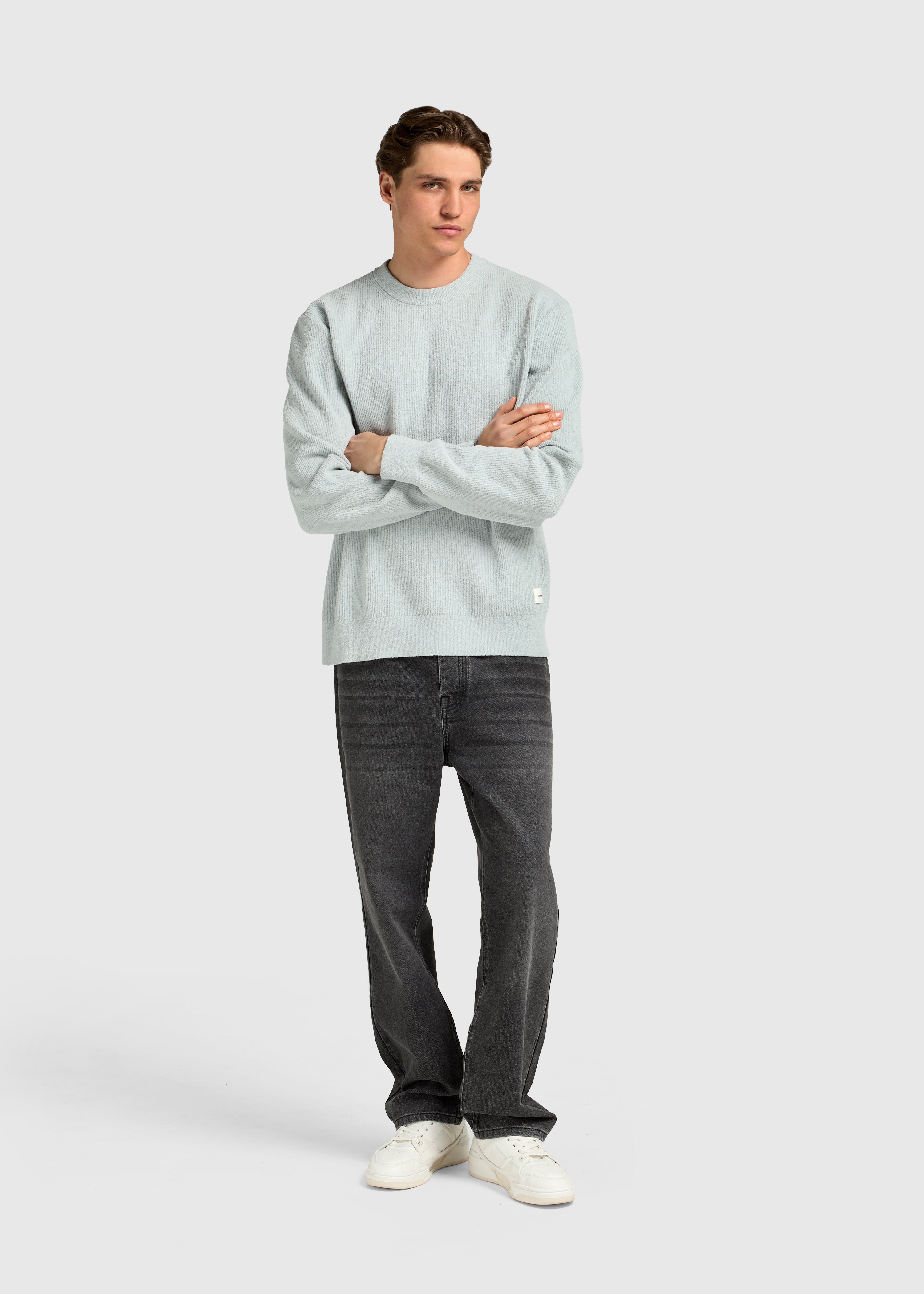 Structure Knit Crewneck - Light Blue