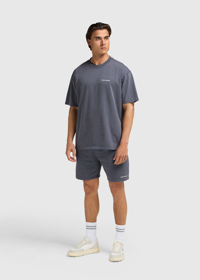 Short de survêtement Washed Essential - Bleu Ardoise