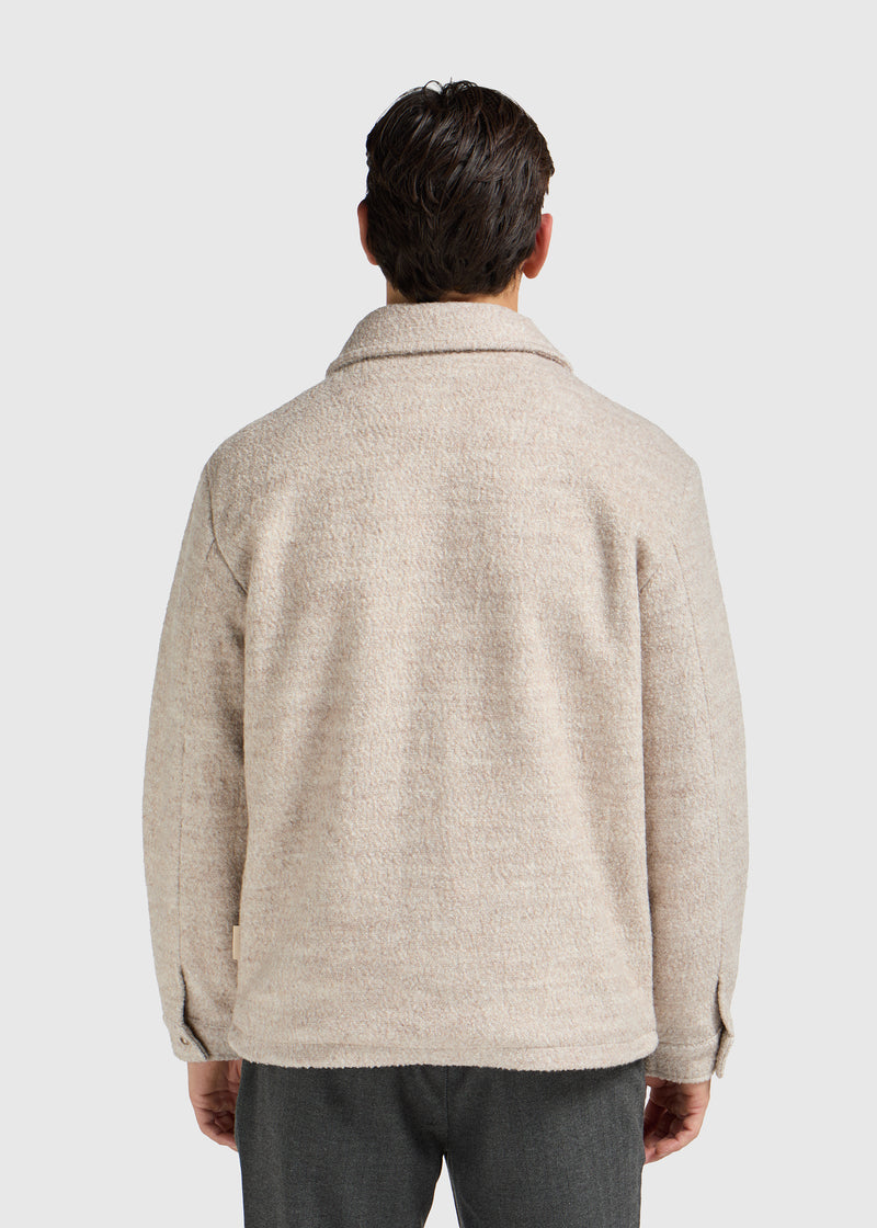 Premium-Wolljacke – Sand
