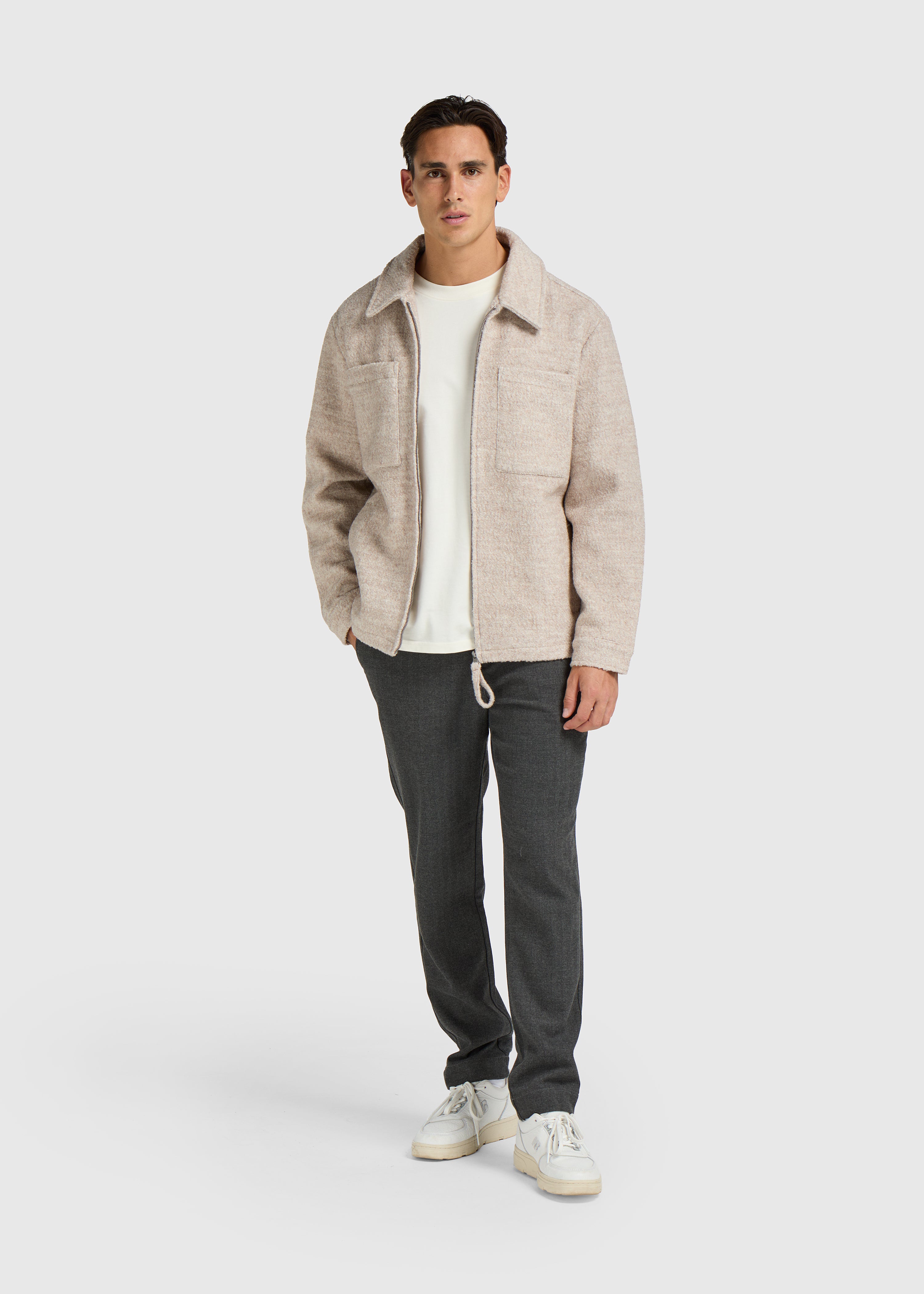 Premium Wool Jacket - Sand