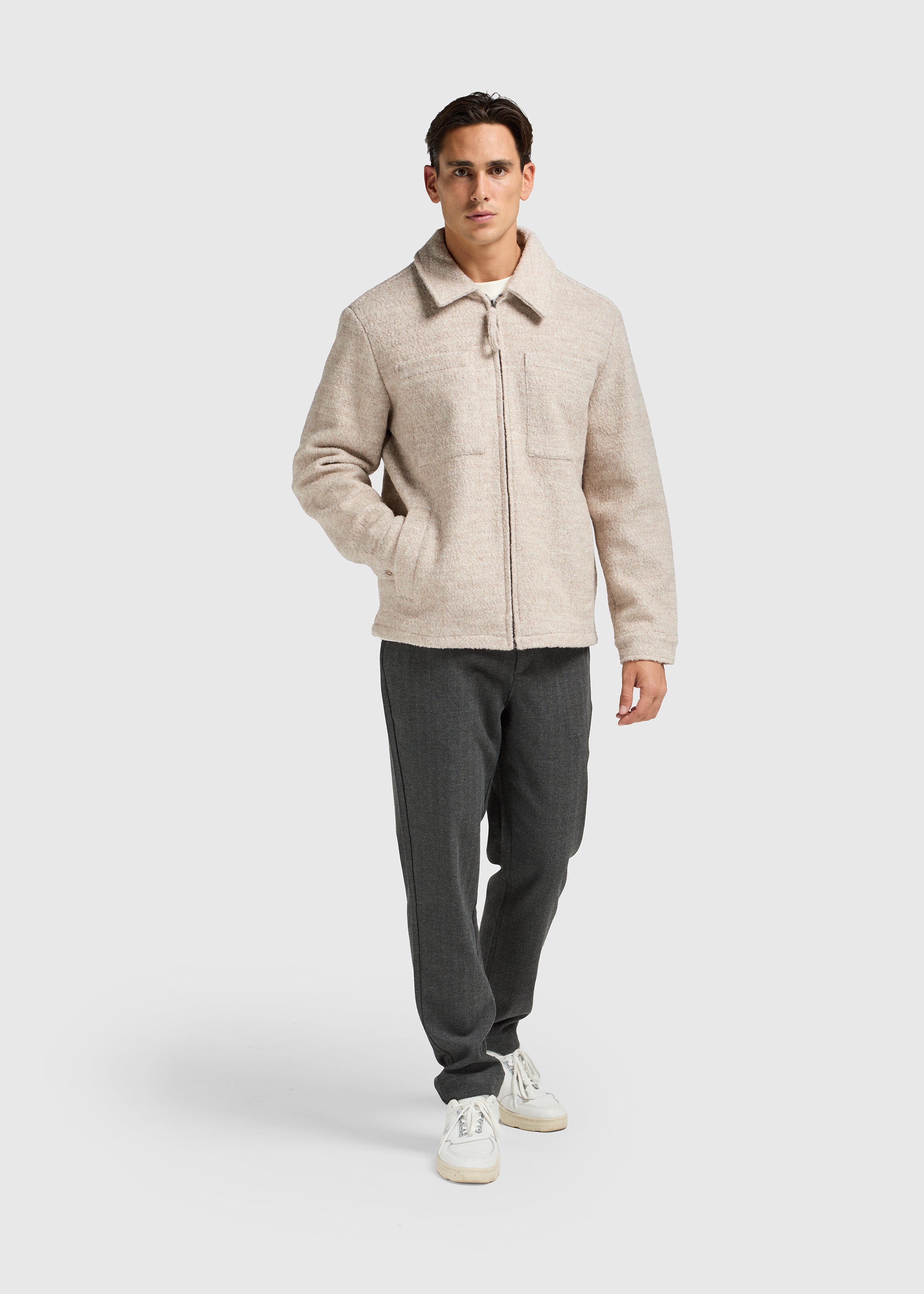 Premium Wool Jacket - Sand