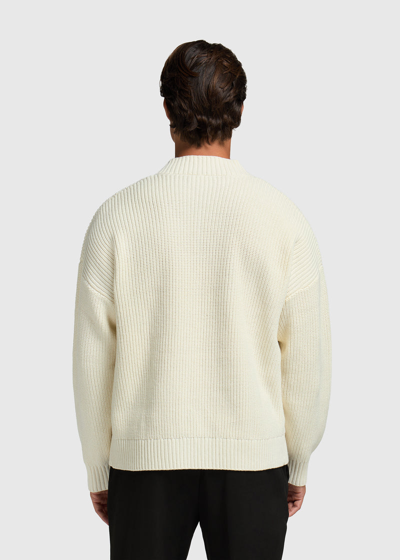 Heavy V-Neck Knit - Sand