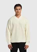 Heavy V-Neck Knit - Sand