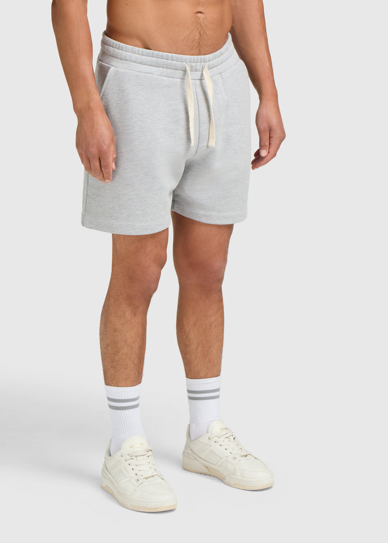 Vintage Washed Sweat Short - Grey Melee