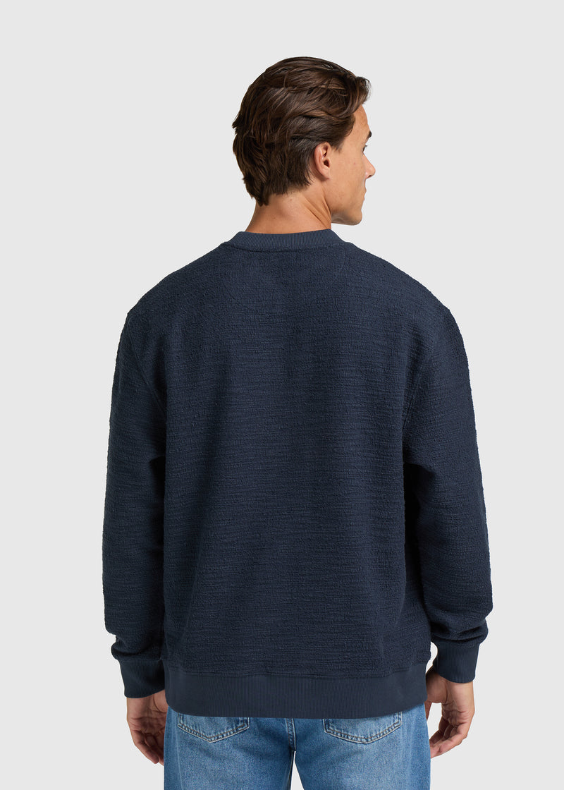 Bouclé Crewneck - Ombre Blue