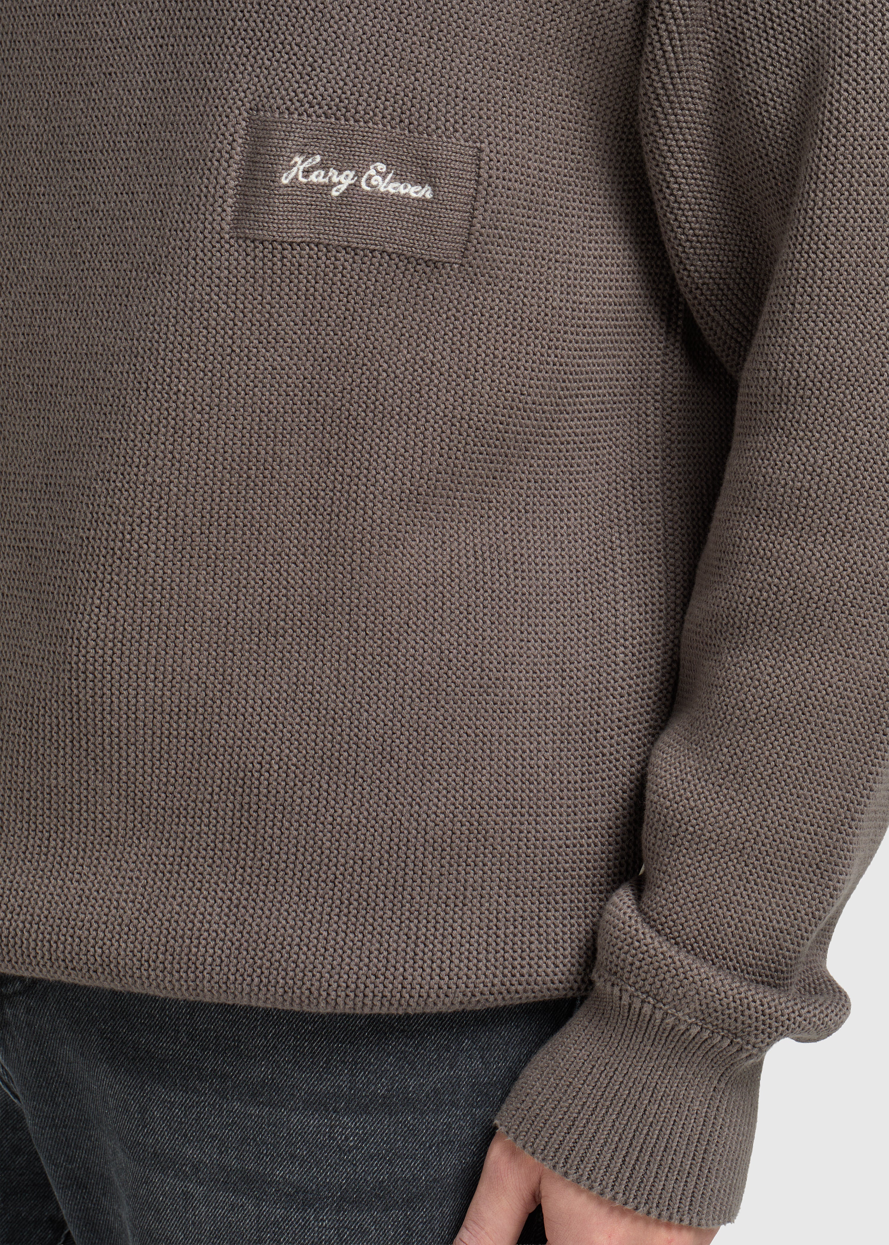 Embro Knit Crewneck - Stone Grey