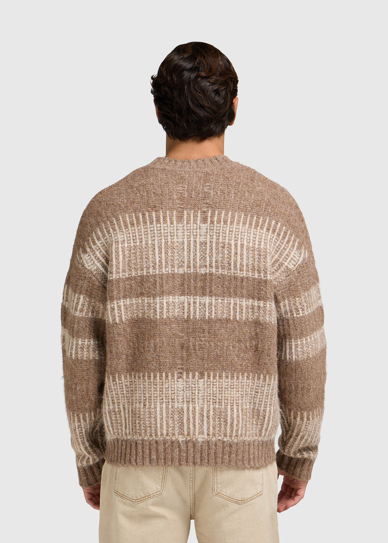 Jacquard Crewneck - Dark Sand