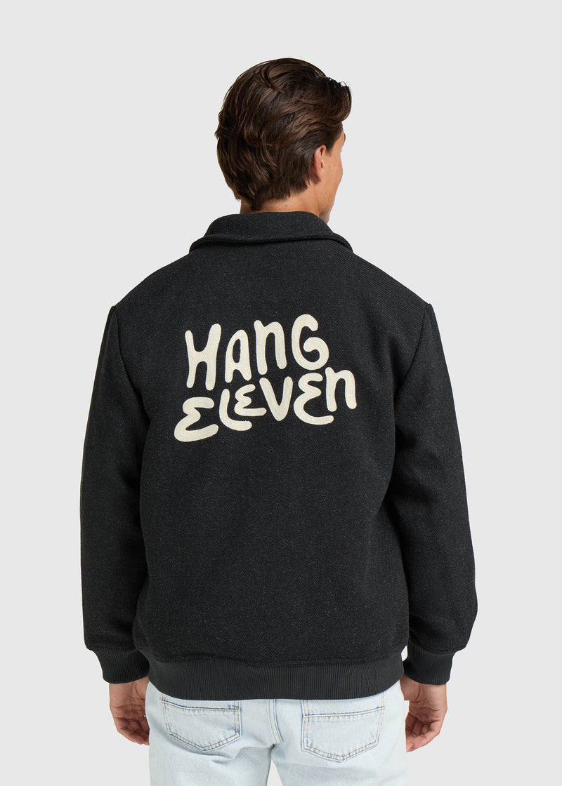 Varsity Jacket - Black Melange