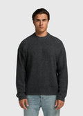 Entspannter Strickpullover mit Rundhalsausschnitt - Anthrazit