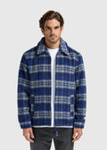 Hairy Check Jacket - Navy Blue
