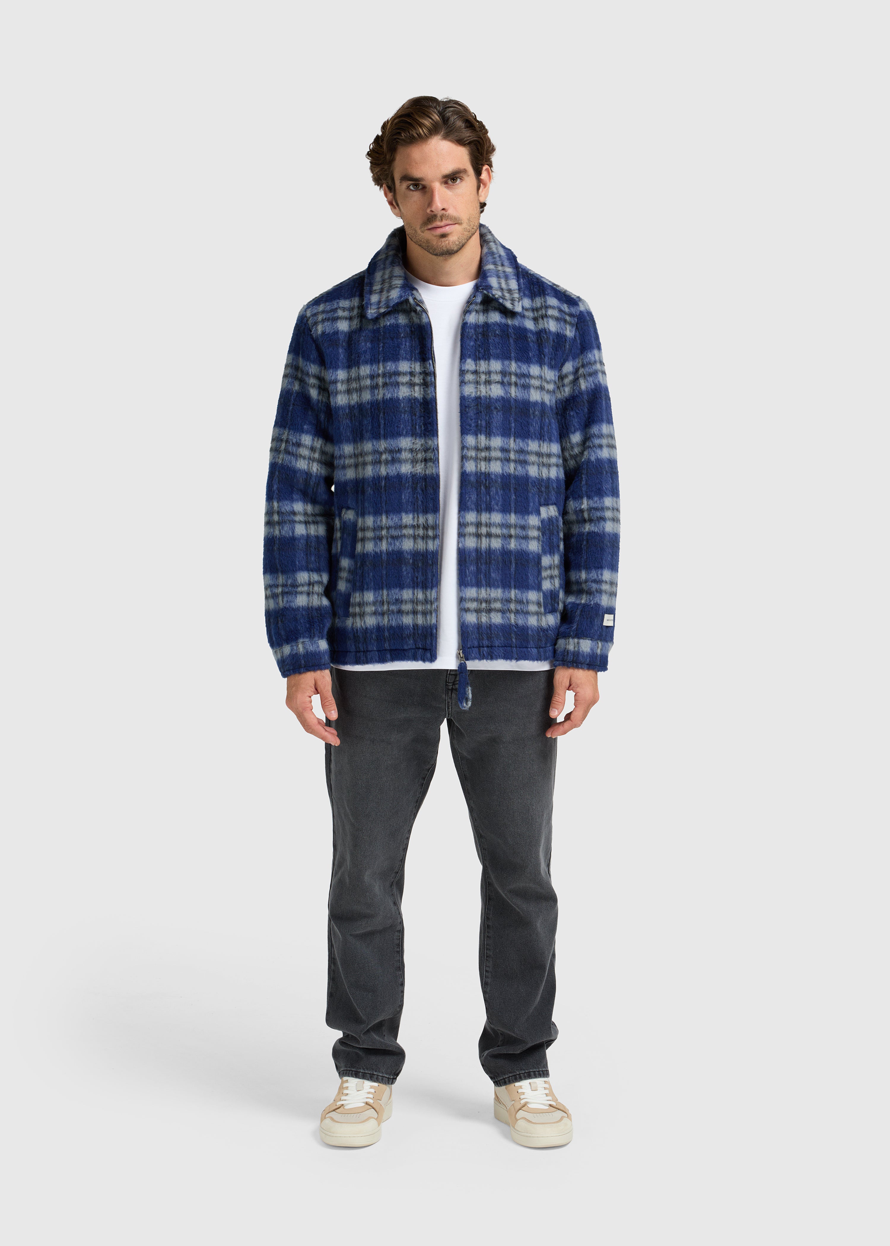 Check Overshirt - Navy