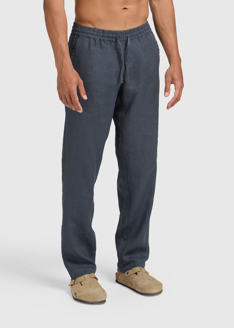 Leinenhose - Marineblau