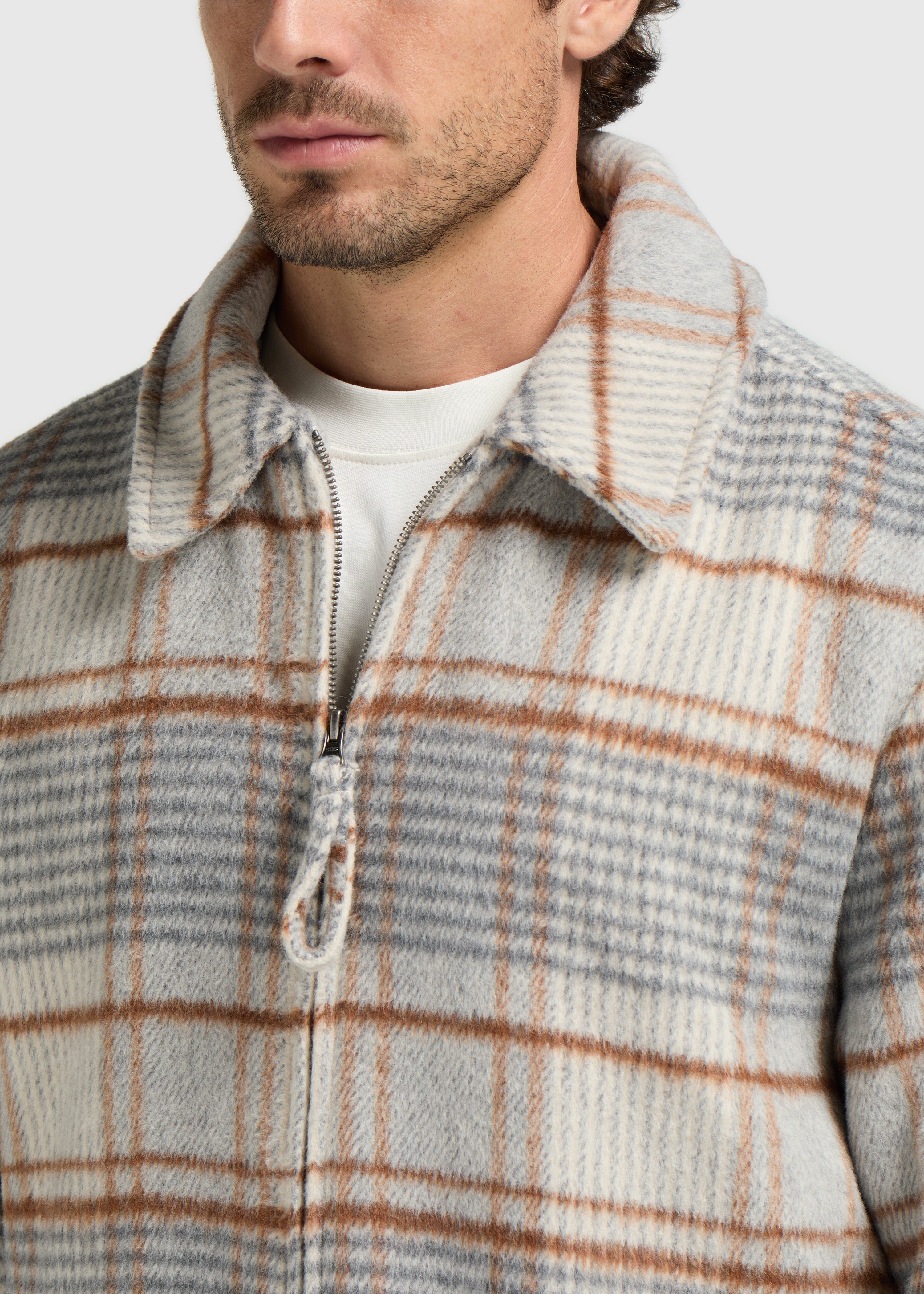 Check Overshirt - Grey