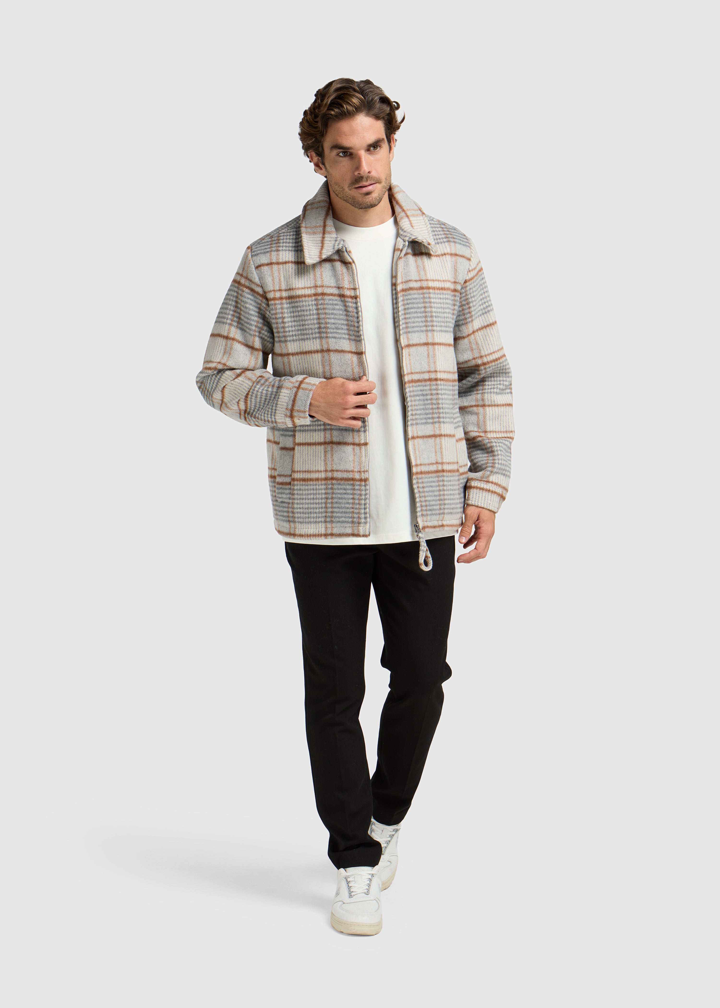 Hairy Check Jacket - Grey