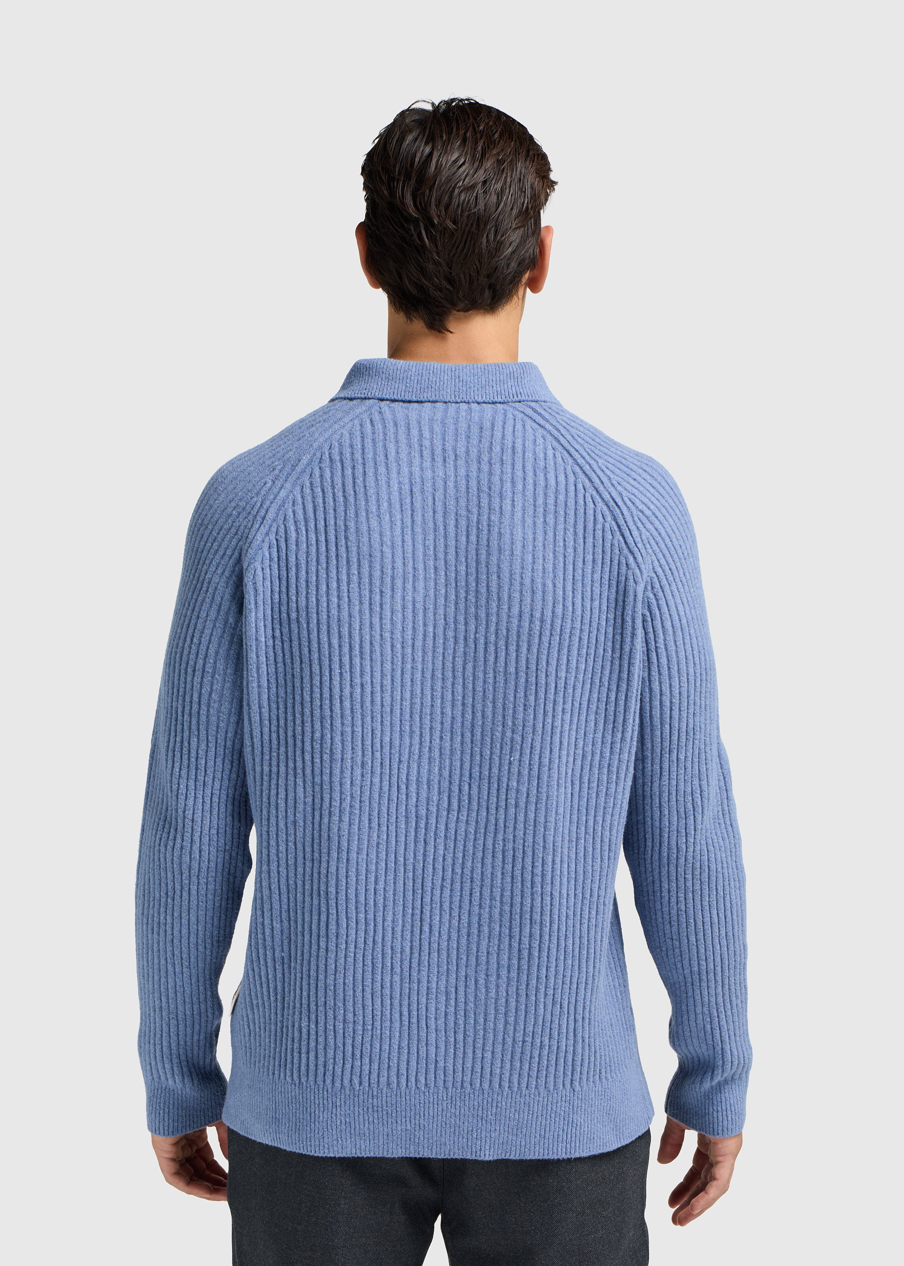 Soft Structure Polo - Blue Melange