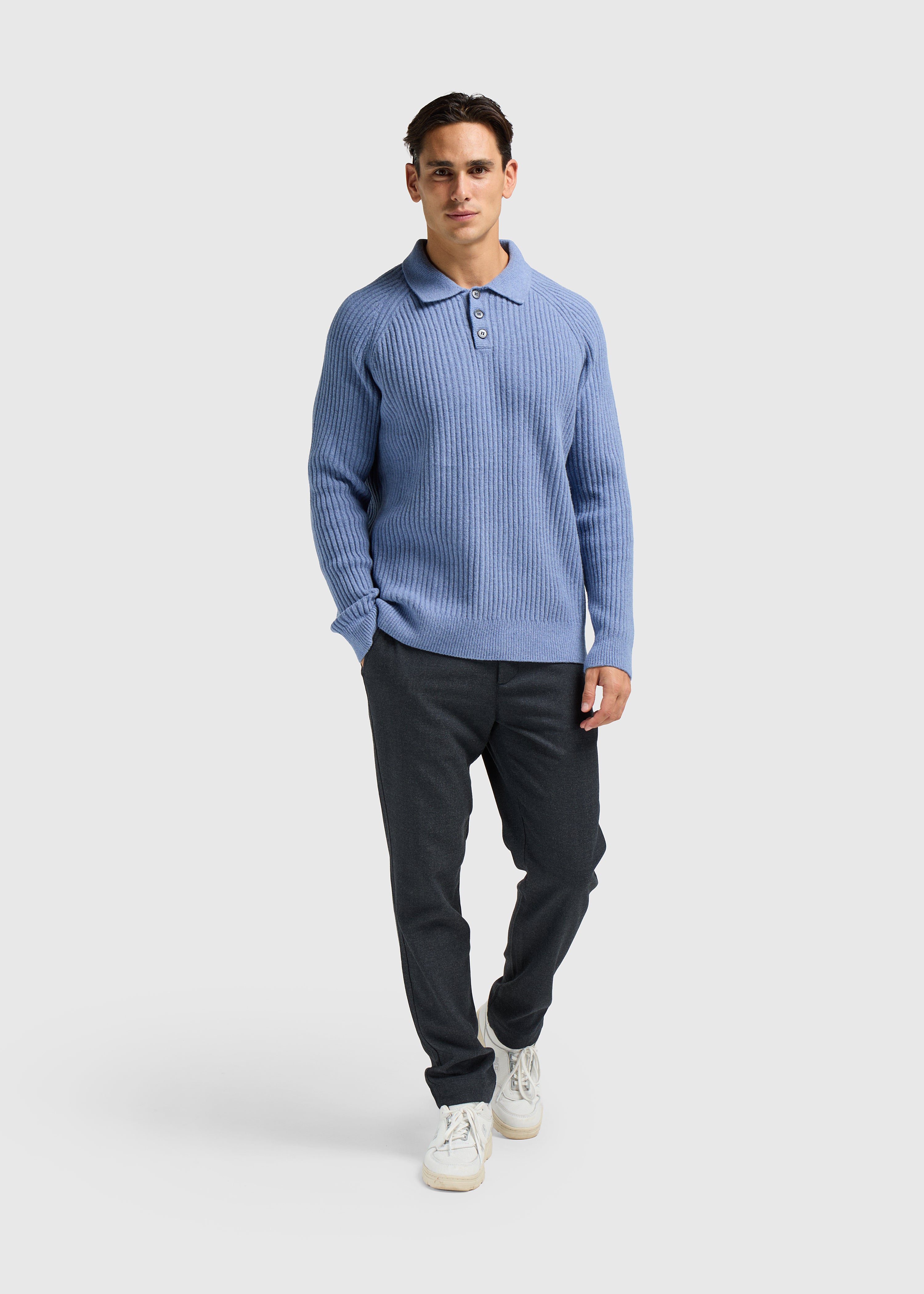 Herringbone Trouser - Anthracite