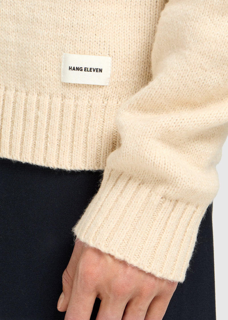 Heavy Knit Crewneck - Light Sand